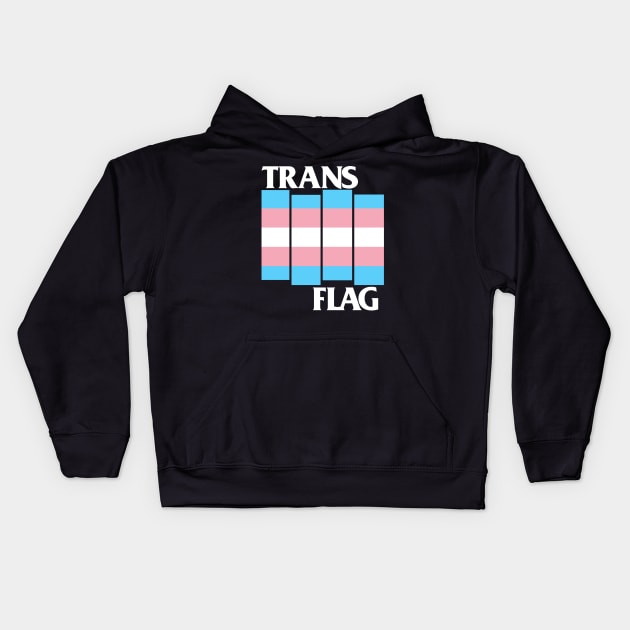 Trans Flag Kids Hoodie by WithinSanityClothing